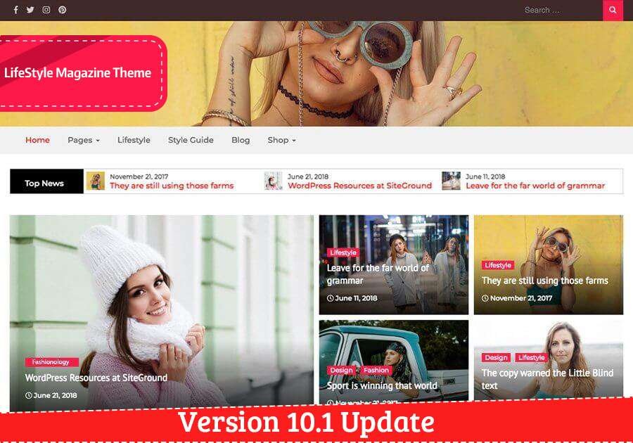 Lifestyle Magazine Pro WordPress Theme Update
